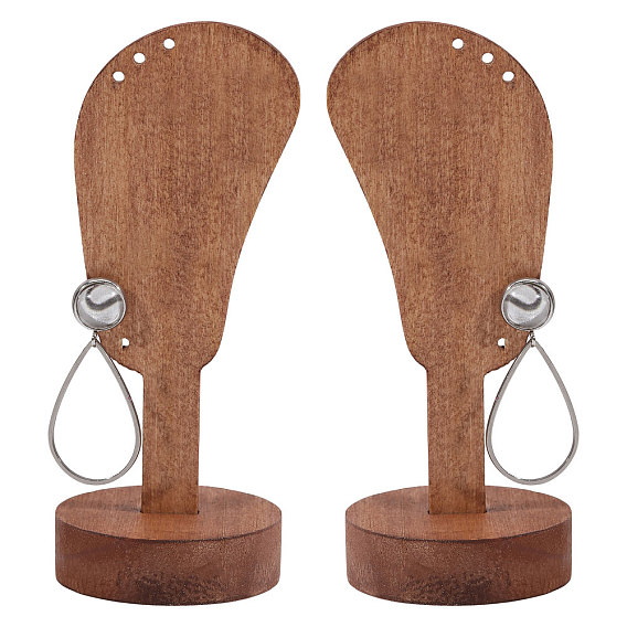 2 шт. настольные деревянные подставки-органайзеры для сережек в форме ушей для ювелирных изделий