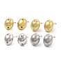 Cubic Zirconia Oval Stud Earrings, Brass Jewelry for Women, Cadmium Free & Lead Free