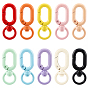 20 шт. 10 цвета запекаемая краска сплав поворотные застежки, с пружинными кольцами ворот, овальные