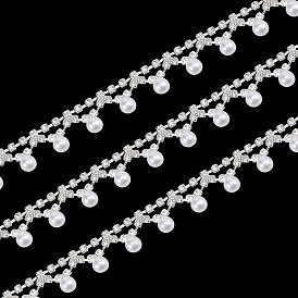 1.8~2 ярдов железные стразы чашки цепи, стразы цепи, цепочки с кисточками из натурального жемчуга