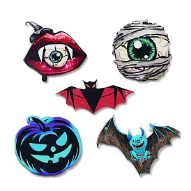 Halloween Theme Opaque Printed Acrylic Pendants