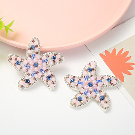 Five-pointed star hand-nailed bead cloth stickers clothing accessories starfish hair accessories shoes hat bags diy