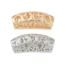 Полые латунные трубчатые бусины, без кадмия, без никеля и без свинца, изогнутая трубка