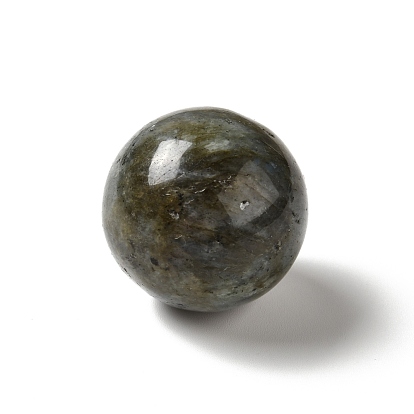 Natural Labradorite Beads, No Hole/Undrilled, Round