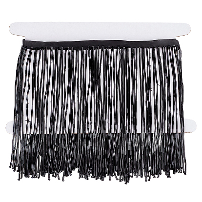 1 лента с кисточками из пластиковых бусин, бисерная отделка, с полиэфирным кордом, для юбки, занавес