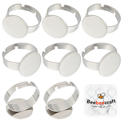 20шт. регулируемые 304 компоненты колец из нержавеющей стали, простые настройки кольца пэда, плоско-круглые