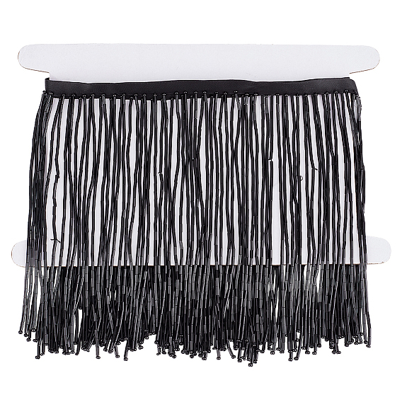 1 лента с кисточками из пластиковых бусин, бисерная отделка, с полиэфирным кордом, для юбки, занавес