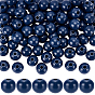 100Pcs Spray Painted Round Natural Schima Wood Beads