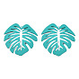 Spray Painted Iron Pendants, Tropical Leaf