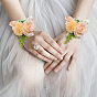 Craspire 2 шт 2 стиль шелковые броши с розами на запястье и цветочные шелковые броши, для свадьбы, партийные украшения