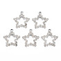 Pendentifs en alliage, avec strass cristal, sans cadmium et sans nickel et sans plomb, charmes étoiles