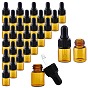 30Pcs Plastic Dropper Bottles, with Glass Refillable Bottle, for Essential Oils Aromatherapy
