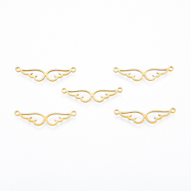 201 Stainless Steel Connector Charms, Wing
