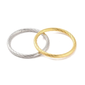 304 Stainless Steel Twisted Ring Bangles for Women Men