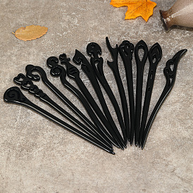 Exquisite Black Sandalwood Hairpin for Traditional and Modern Hairstyles