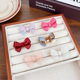 Bowknot Cellulose Acetate(Resin) and Women Alligator Hair Clips, Hair Accessories for Girl Women