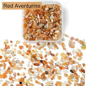 50G Natural Red Aventurine Chip Beads, No Hole/Undrilled