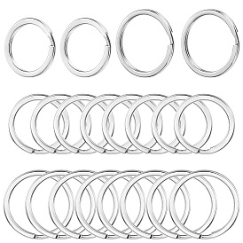 40 шт. 2 стили 304 разрезные брелоки из нержавеющей стали, с ключевыми застежками