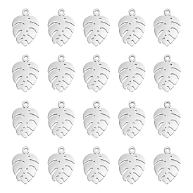 304 прелести нержавеющей стали, подвески из тропических листьев, лист монстры