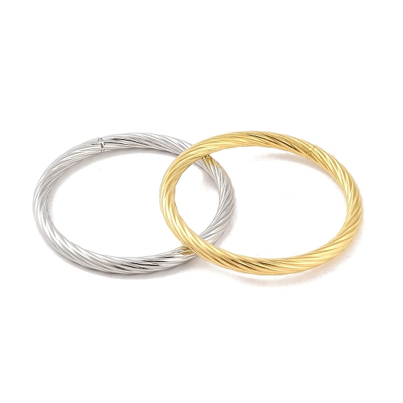 304 Stainless Steel Twisted Ring Bangles for Women Men