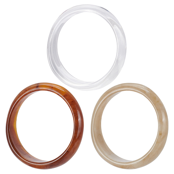 3шт. 3 цветные акриловые браслеты, браслеты из искусственного мрамора