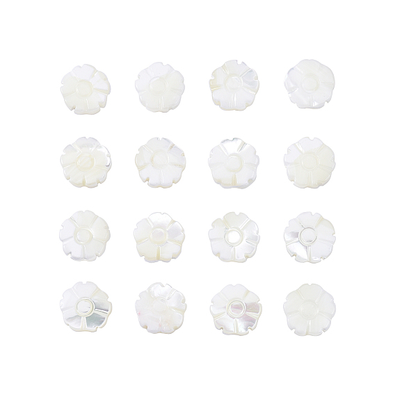 Природные стеклянные бусы нити, цветок