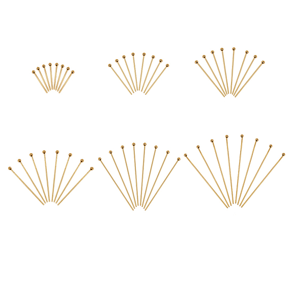 304 штыри для шариковой головки из нержавеющей стали, cmешанный размер, с контейнером для бисера