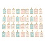 Brass Enamel Pendants, Rectangle Charms, Rack Plating, Cadmium Free & Lead Free, Long-Lasting Plated, Golden