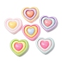 Opaque Resin Cabochons, Layered Heart