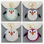 Cute Penguin Fur Ball Keychain Pendant Cartoon Penguin Keyring Bag Charm
