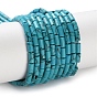 Окрашенные синтетические бирюзовые бусы нити, колонка