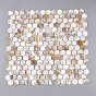 Natural Freshwater Shell Mosaic Tile Cabochons, Hexagon, Flat Back