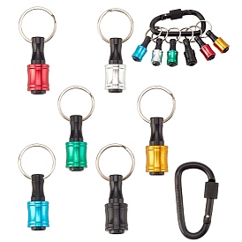 Aluminum Alloy Key Extension Bars, with Iron Carabiner