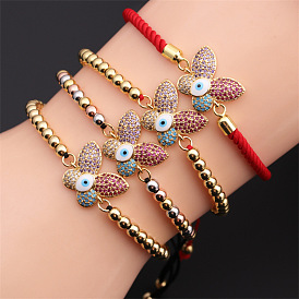 Fashionable Adjustable Butterfly Bracelet for Men and Women with European-American Zircon Jewelry