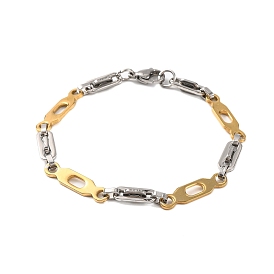 304 Stainless Steel Link Chain Bracelets, with 201 Stainless Steeel Findings