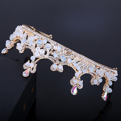 Crystal Princess Crown with Alloy Inlaid Rhinestones - Wedding Bridal Accessories