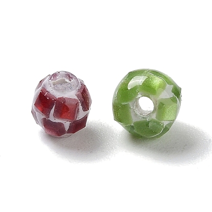 Colorful Craft Shell Beads, Dyed, Round