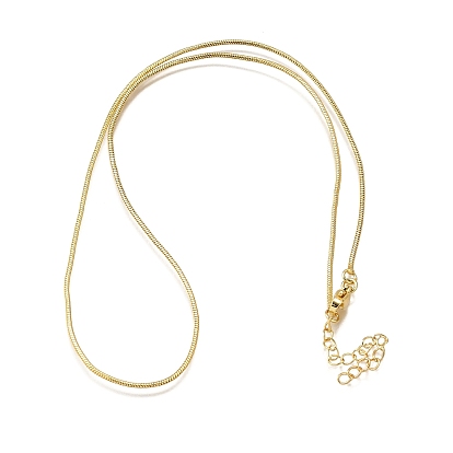 1мм латунные круглые ожерелья-змейки, без свинца и без кадмия, долговечный, стойки покрытие