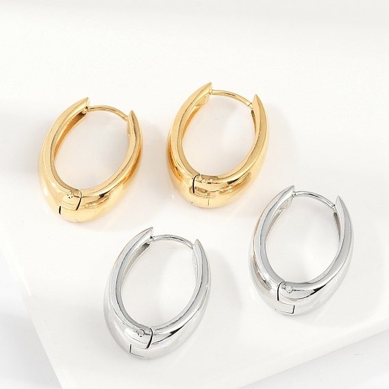 Серьги из 201 нержавеющей стали, с 304 штифтов из нержавеющей стали, вакуумное покрытие pvd, овальные