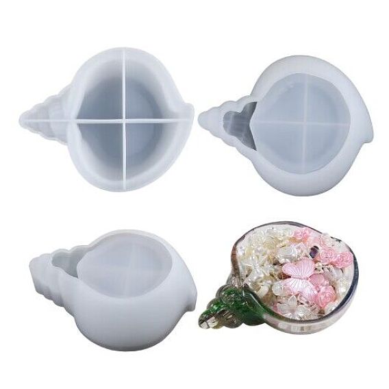 Держатель для хранения в форме ракушки, силиконовые формы своими руками, изготовление украшений, формы для литья смолы, для уф-смолы, изготовление ювелирных изделий из эпоксидной смолы