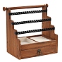 Wood Step Display Stands, with Metal, Jewelry Display Rack
