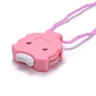 Plastic Crochet Knitting Stitch Counter, Portable Row Counter, with Lanyard, Pendant Knitting Tool