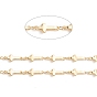 Brass Sideways Cross Link Chains, with Spool, Soldered, Long-Lasting Plated