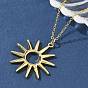 Латунные полые солнечные подвески ожерелья для женщин