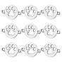 Tibetan Style Alloy Links/Connectors, Flat Round with Dog Paw Print