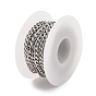 Ion Plating(IP) 304 Stainless Steel Curb Chains, Twisted Chain, with Spool, Unwelded