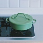 Spray Painted Alloy Soup Pot Model, Micro Landscape Dollhouse Kitchen Accessories, Pretending Prop Decorations