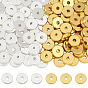 200 шт. 2 цвета латунных дистанционных бусин, плоско-круглые