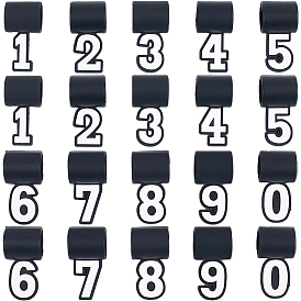 20шт. 10 стили силиконовых подвесок, числовые прелести