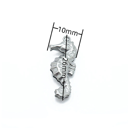 304 подвески из нержавеющей стали, очарование морского конька
